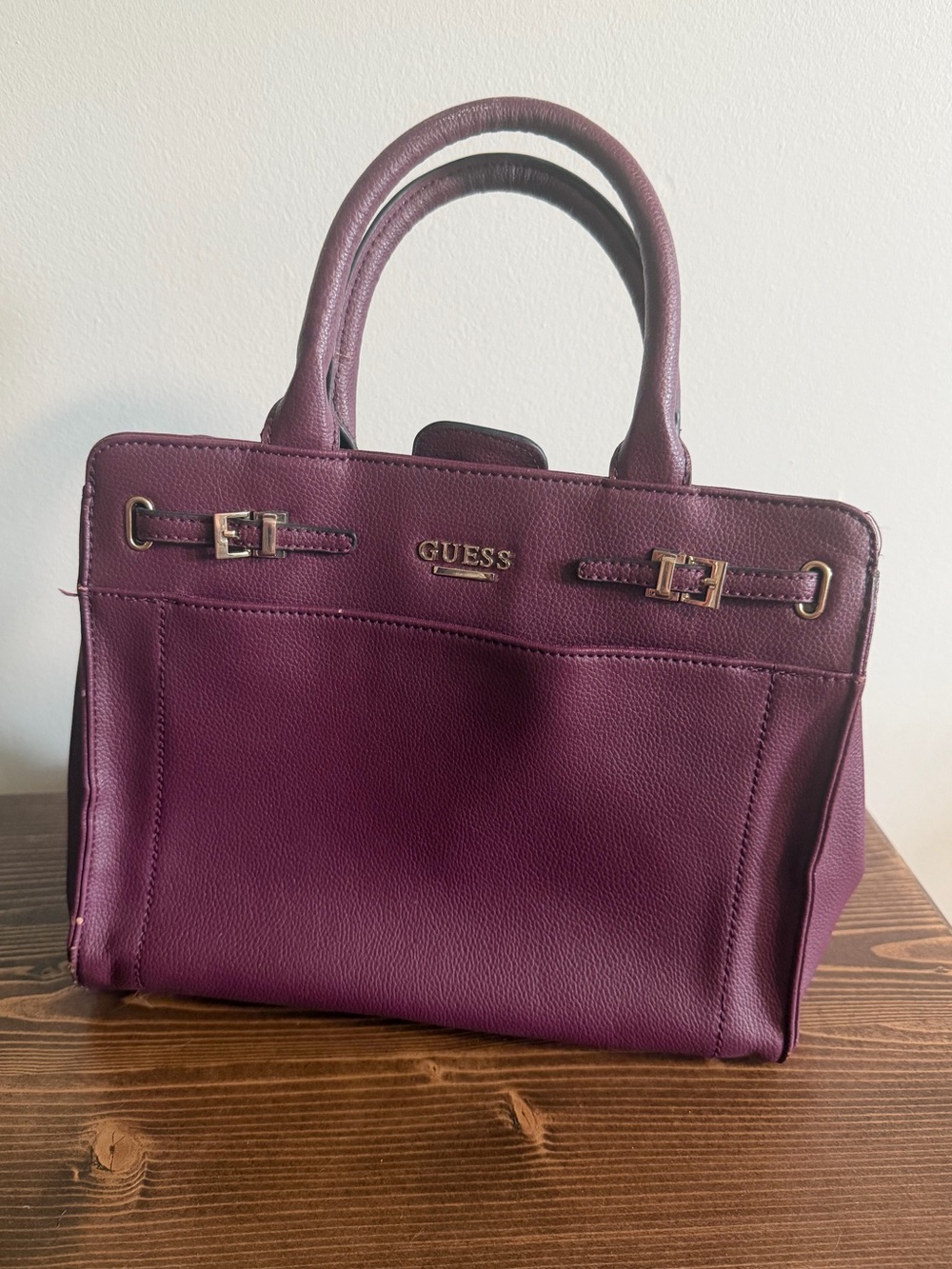 GUESS Plum Purple Structured Purse